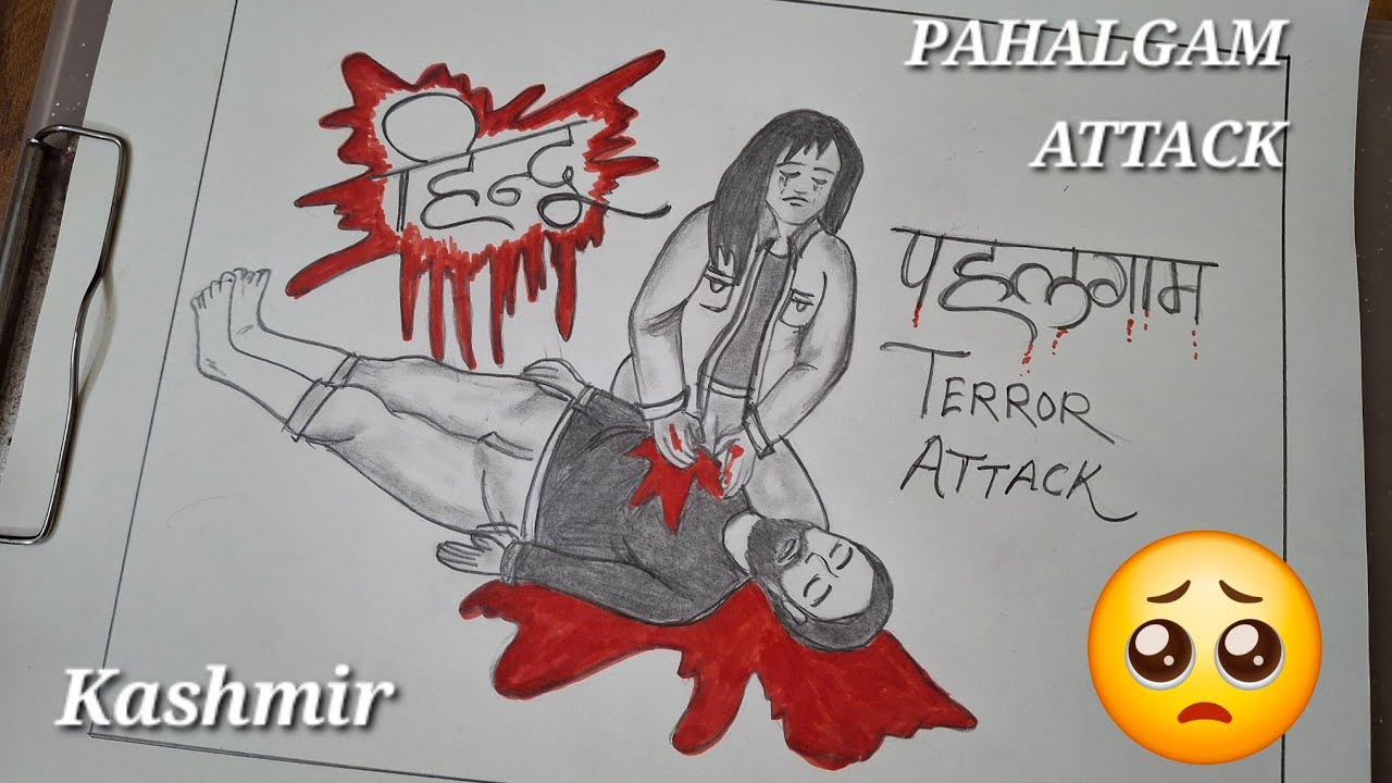 Pahalgam  Attack Drawing | #kashmir ,#pahalgamattack ,#Painting, #Drawingart #Trending |
