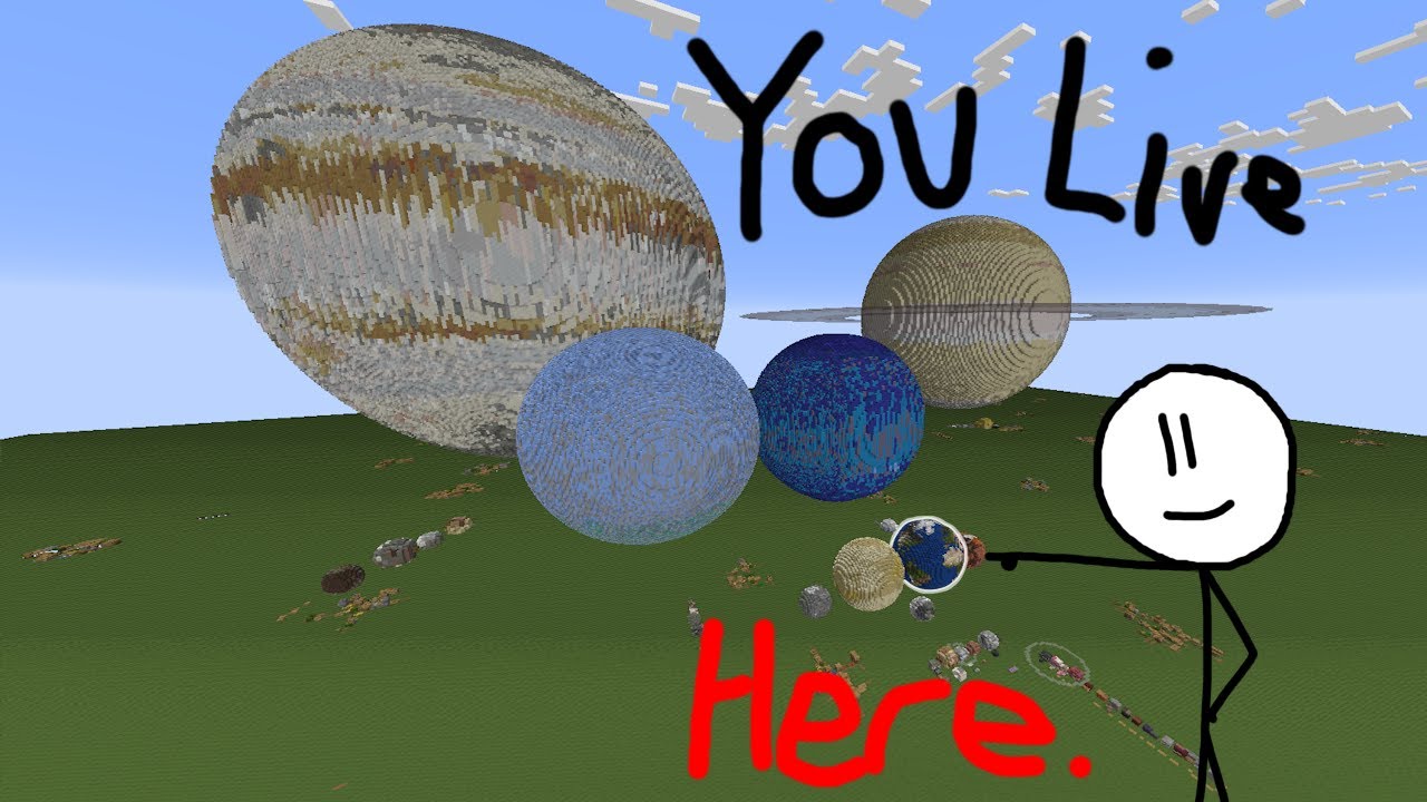 The largest solar system scale model in minecraft