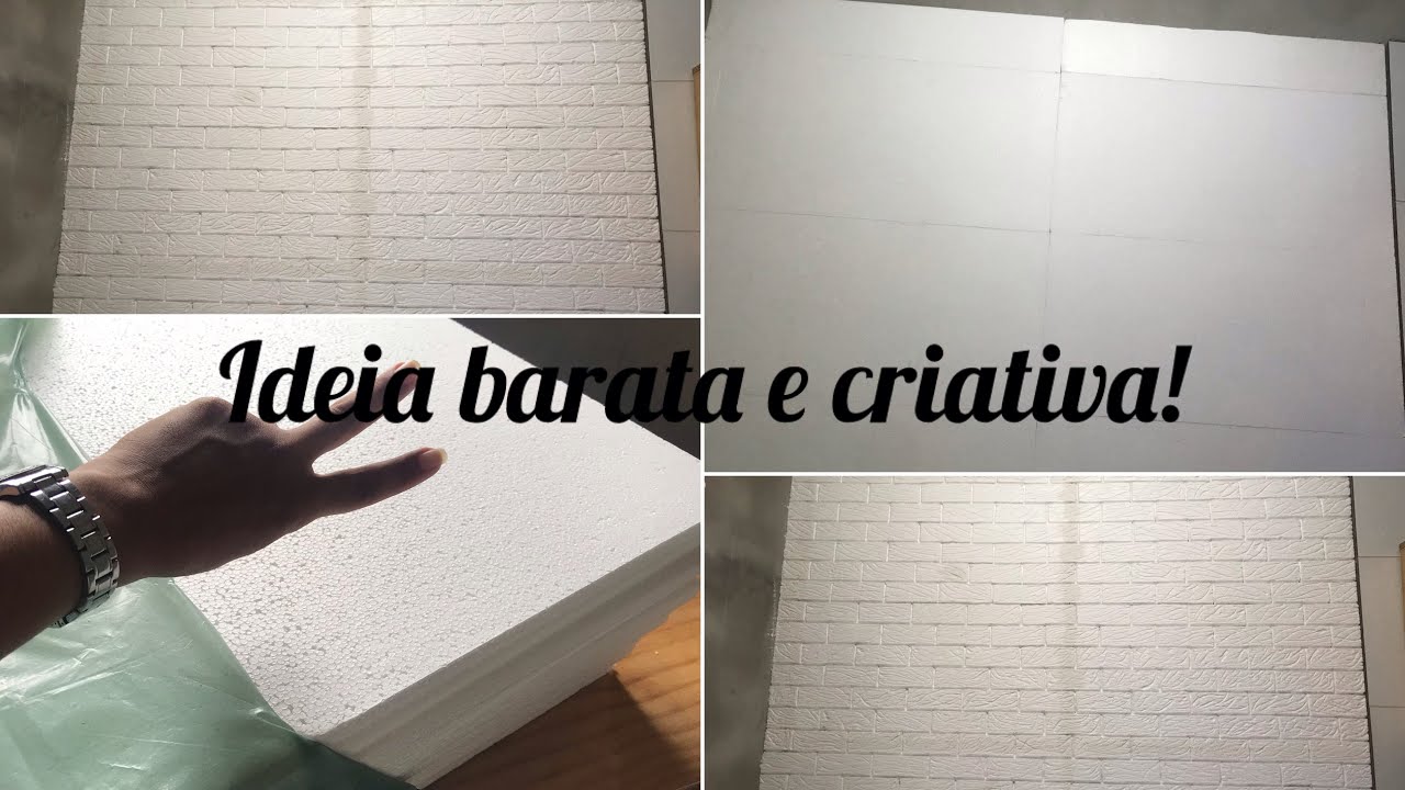 Parede de tijolinhos com isopor, prático e barato!
