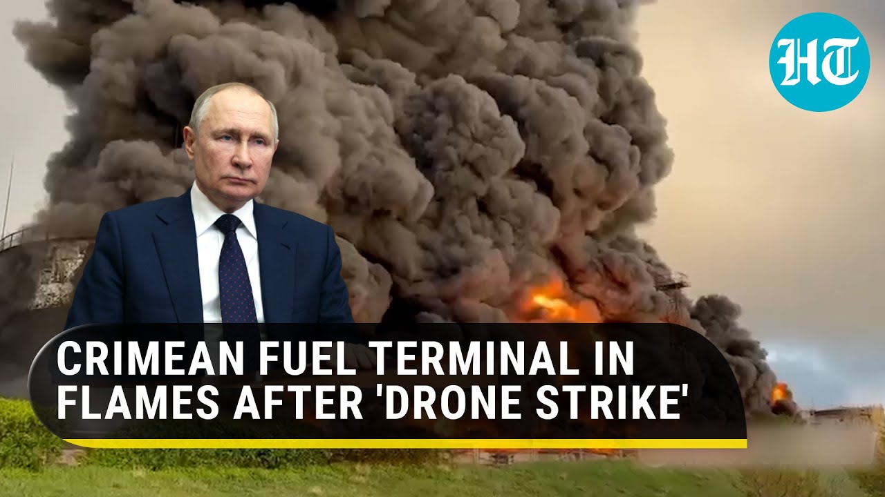 Ukraine bid to blow up Russian Navy Fleet? Black smoke engulfs Crimea after oil tank fire