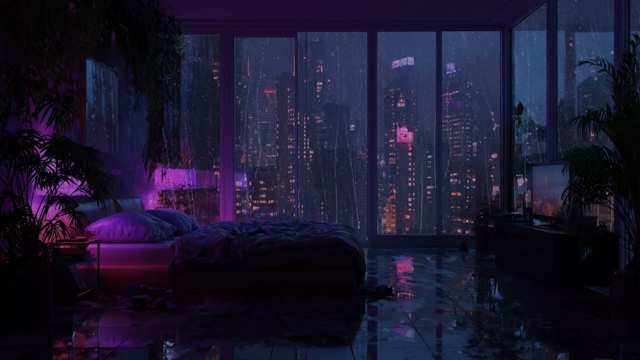 Relaxing NYC Rain Sounds at Night Urban City Ambience for Deep Sleep Calm Study and Stress Relief