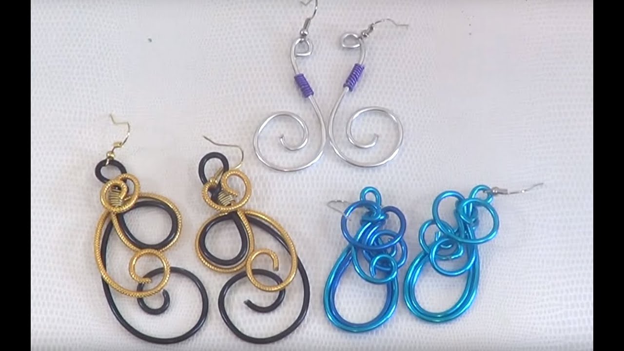 ► [ TUTO ] Création de 3 paires de boucles d'oreille en Fil d'Aluminium 2 mm