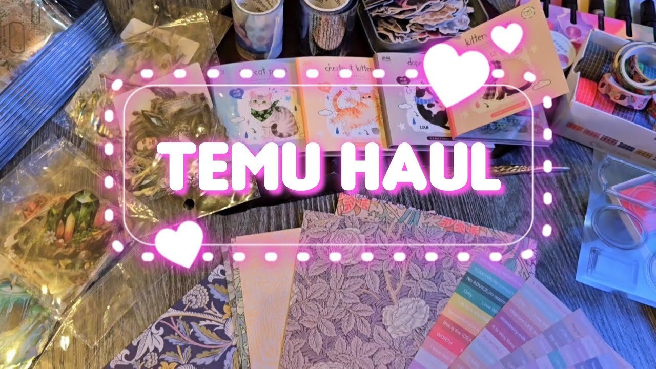 Temu unboxing | Temu haul | Journaling | Stationery | Staff for scrapbooking | unboxing aesthetic
