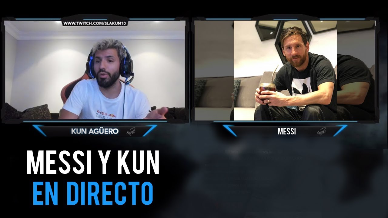 MESSI LE HABLA AL KUN AGUERO EN STREAM (Twitch)