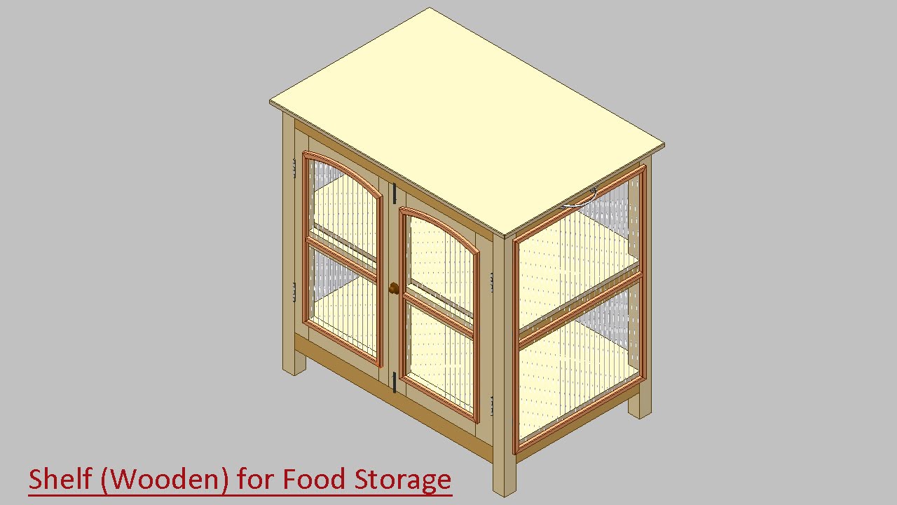 Shelf-Wooden for Food Storage (Volume-1) Autodesk Inventor