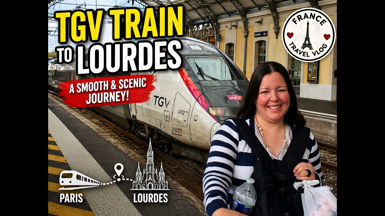 Viajando a 320 km/p/h en el TGV a Lourdes, Francia!