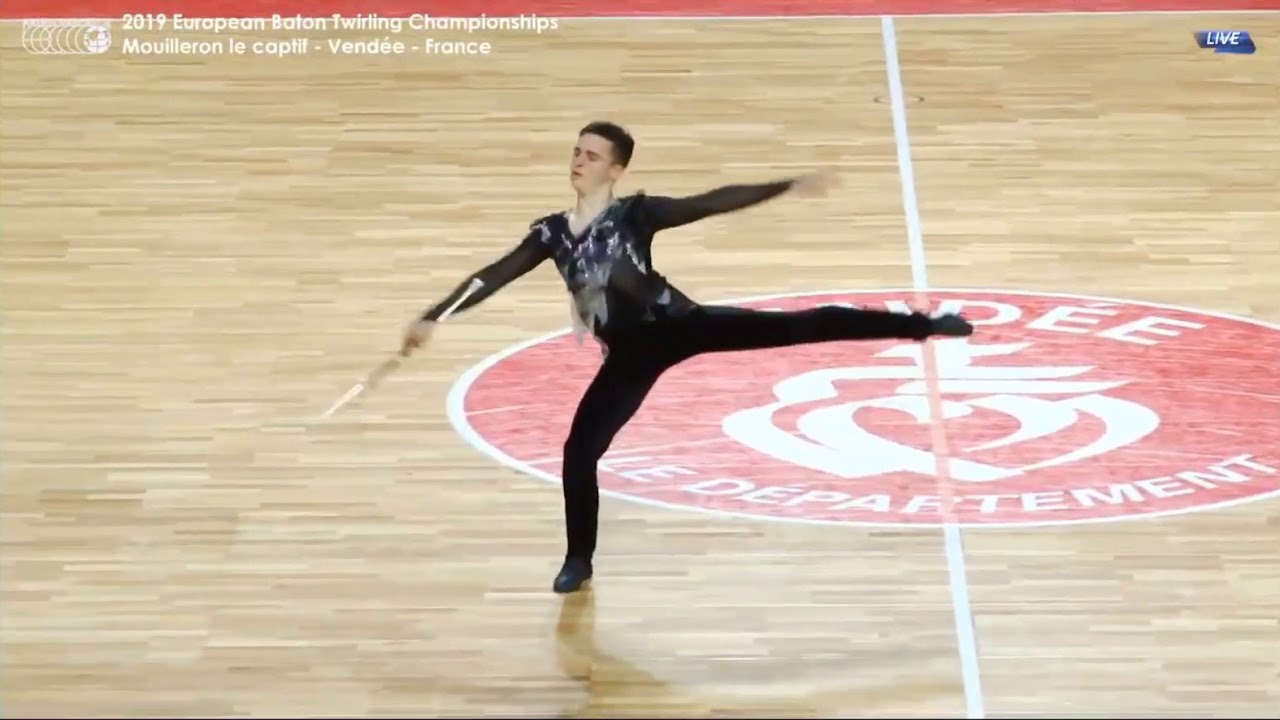 Esteban FAYARD - Twirling NEGREPELISSE - 1/2 finale du Championnat d'Europe 2019