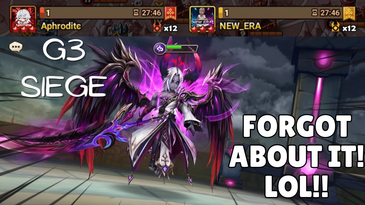 G3 SIEGE : Aphroditє / NEW_ERA - I Am Not Afraid Of The Dark Demon Buff! - Summoners War