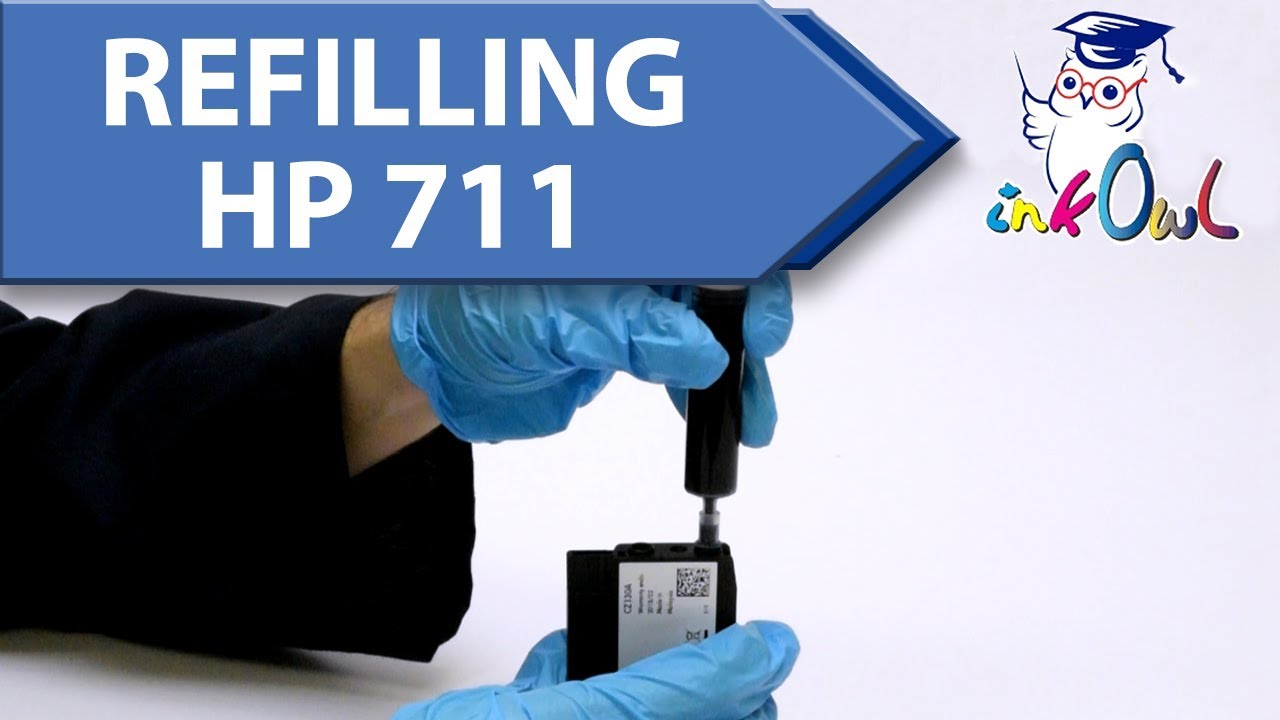 How to refill HP 711 Ink Cartridges for T120, T520