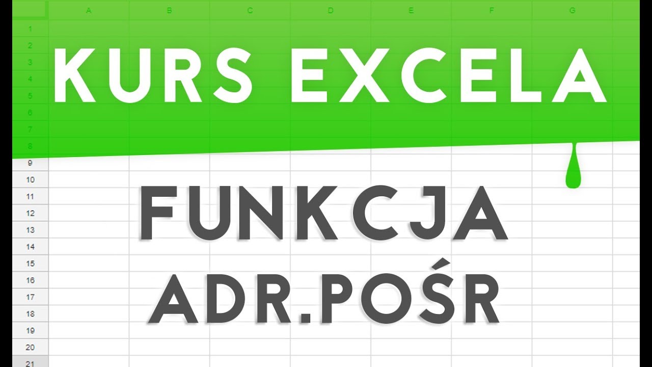 Excel kurs - Funkcja ADR.POŚR