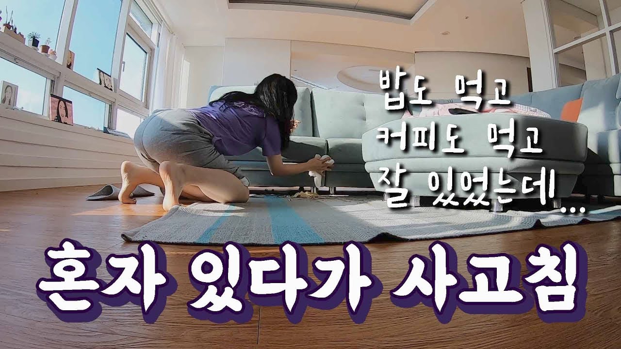 혼자 있다가 사고침ㅣ혼밥, 혼커피 솔직히 별거 아닌딩. 식욕 폭발, 아가가 놀러왔어요!