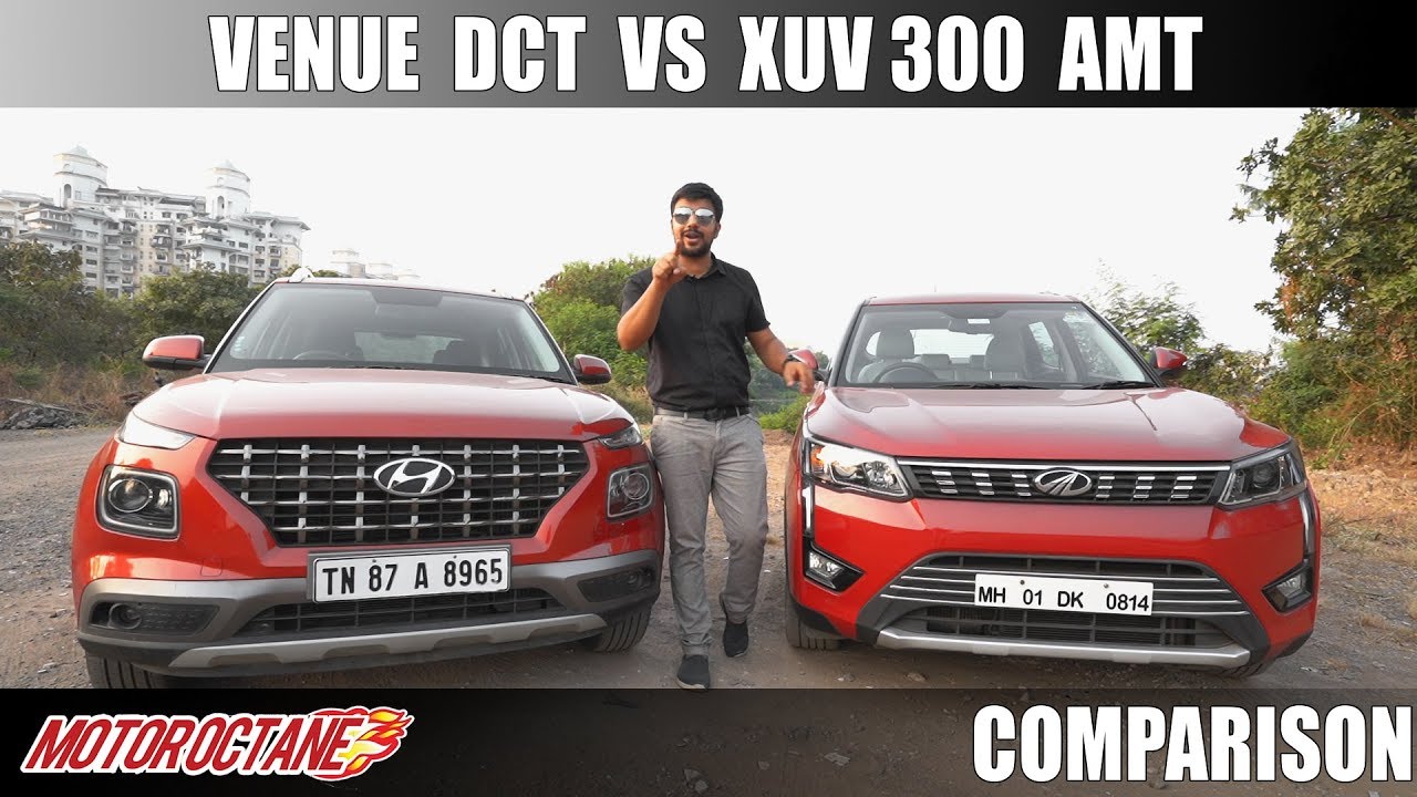 Hyundai Venue DCT vs Mahindra XUV300 AMT Comparison | Hindi | MotorOctane