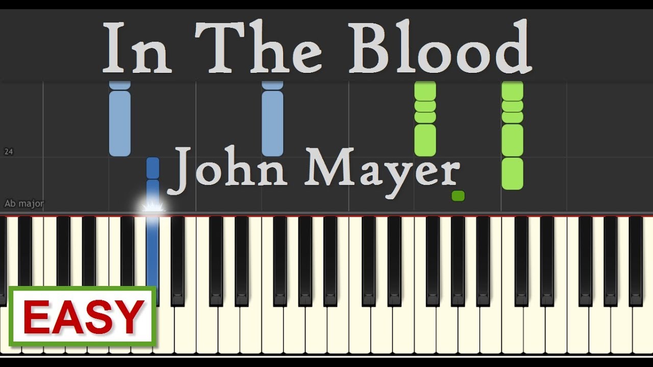 In The Blood EASY Piano Tutorial (John Mayer)  - Piano Tutorial by SPW