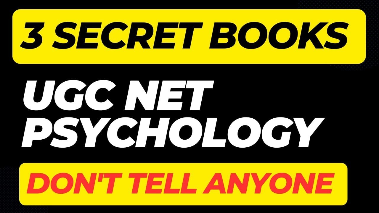 UGC NET PSYCHOLOGY BEST BOOKS (ENGLISH MEDIUM ONLY)