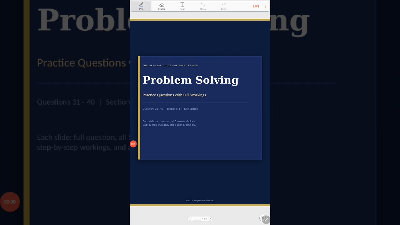GMAT/GRE Problem Solving Practice | Questions 31–40 | Quantitative Reasoning Explained