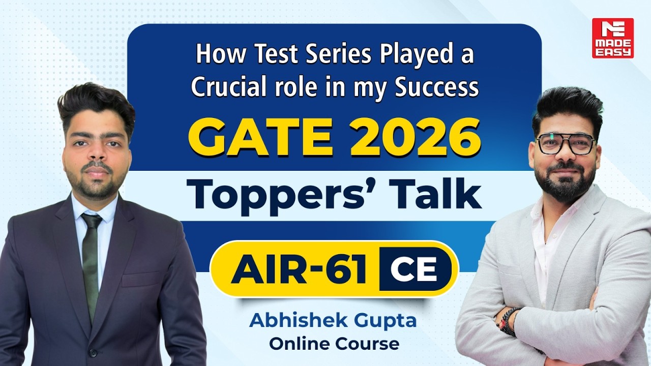 AIR 61 in First Attempt | GATE 2026 Powerful Strategy Revealed | Abhishek Gupta