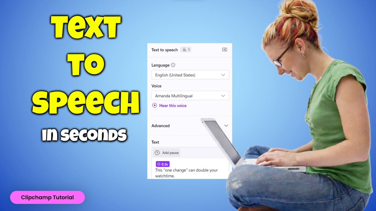 How to Make AI Voiceovers in Clipchamp (Text-to-Speech, Fast & Free)