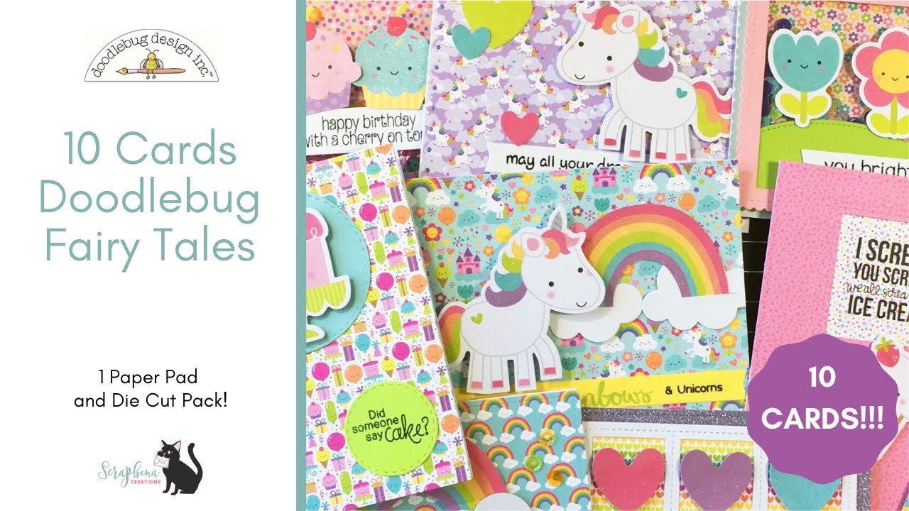 10 Cards | 1 6x6 Paper Pad and Die Cuts | Doodlebug Fairy Tales