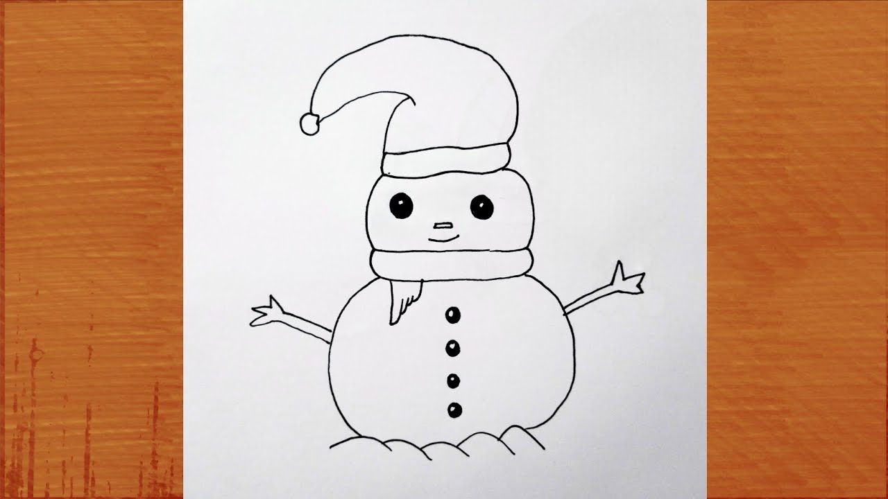 How to draw a snowman | drawing tutorial for beginners 