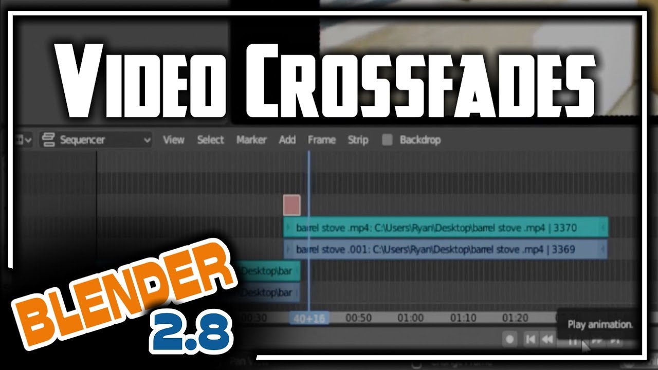 Blender 2.8 Video Editing - Video Crossfade