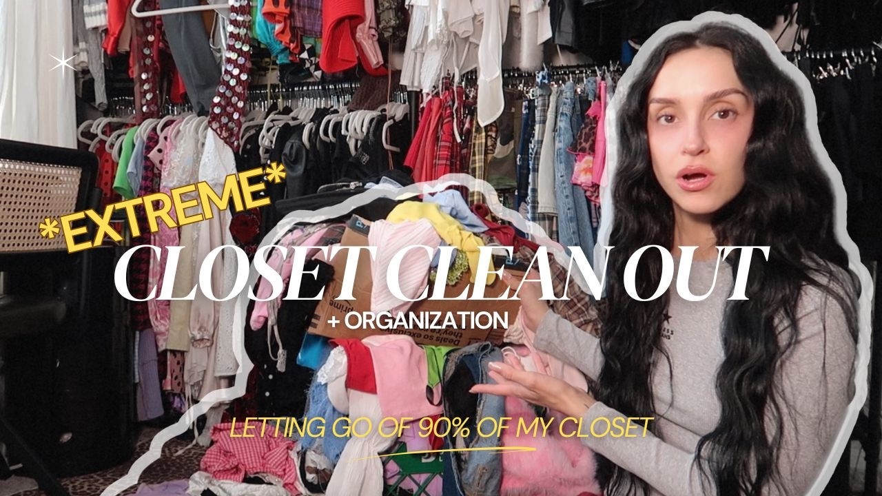 extreme CLOSET CLEAN OUT + declutter (letting go of 90% of my wardrobe)