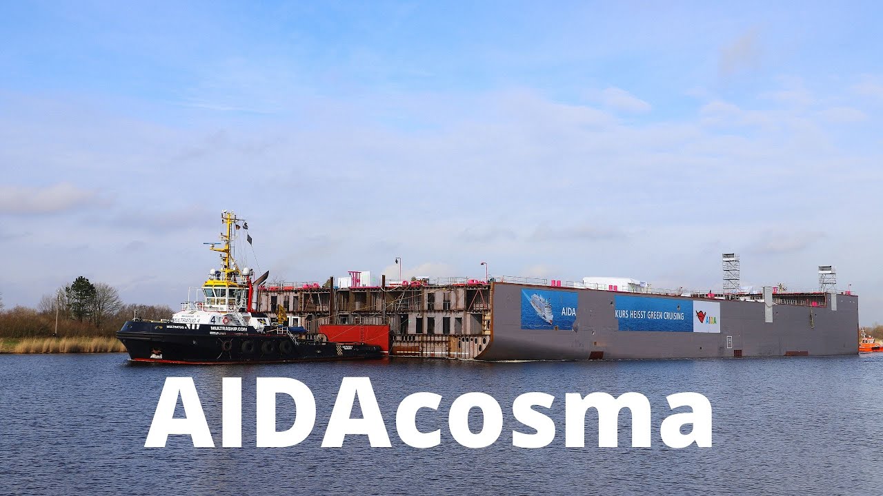 AIDAcosma | Maschinenraumsegment im Nord-Ostseekanal| 4K
