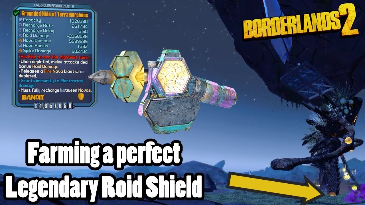 Borderlands 2: Finally farming a perfect Legendary Roid Shield!
