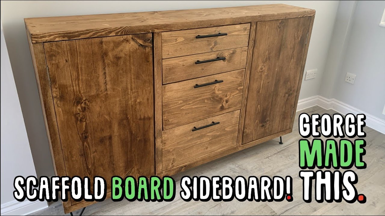 The Rustic Scaffold Board Sideboard! // Woodworking - Scandinavian/Boho Style