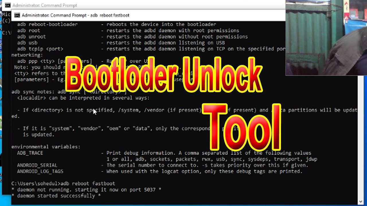 How To Unlock Android Bootloader using ADB / Fastboot Tool - flash bd