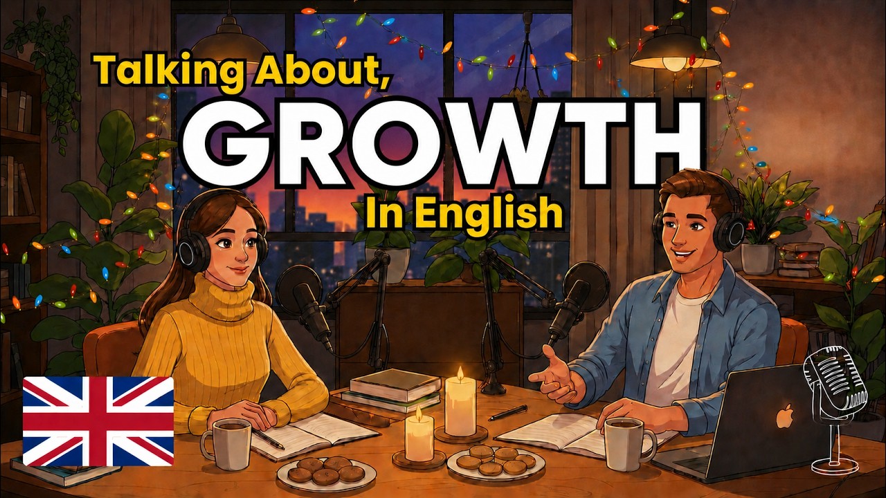 Talking About Growth Without Pressure | Calm English Conversation Podcast A1-B1