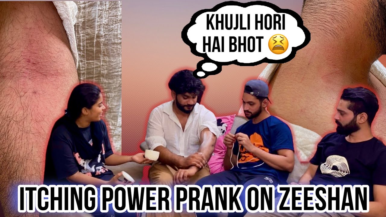 Itching powder prank prank on Zeeshan || finally Zeeshan pr prank ho gya🤣🤣 || Haifa’s vlog ￼