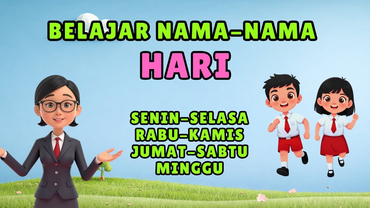 BELAJAR NAMA-NAMA HARI | Balita dan PAUD | Bahasa Indonesia #abcd #belajaranak #namahari