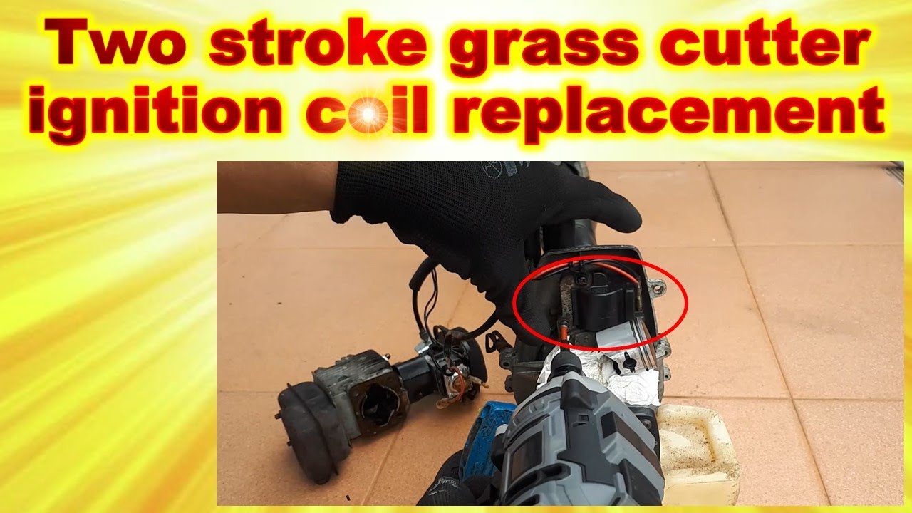 How to replace an ignition coil and set the air gap for two stroke engine grass cutter