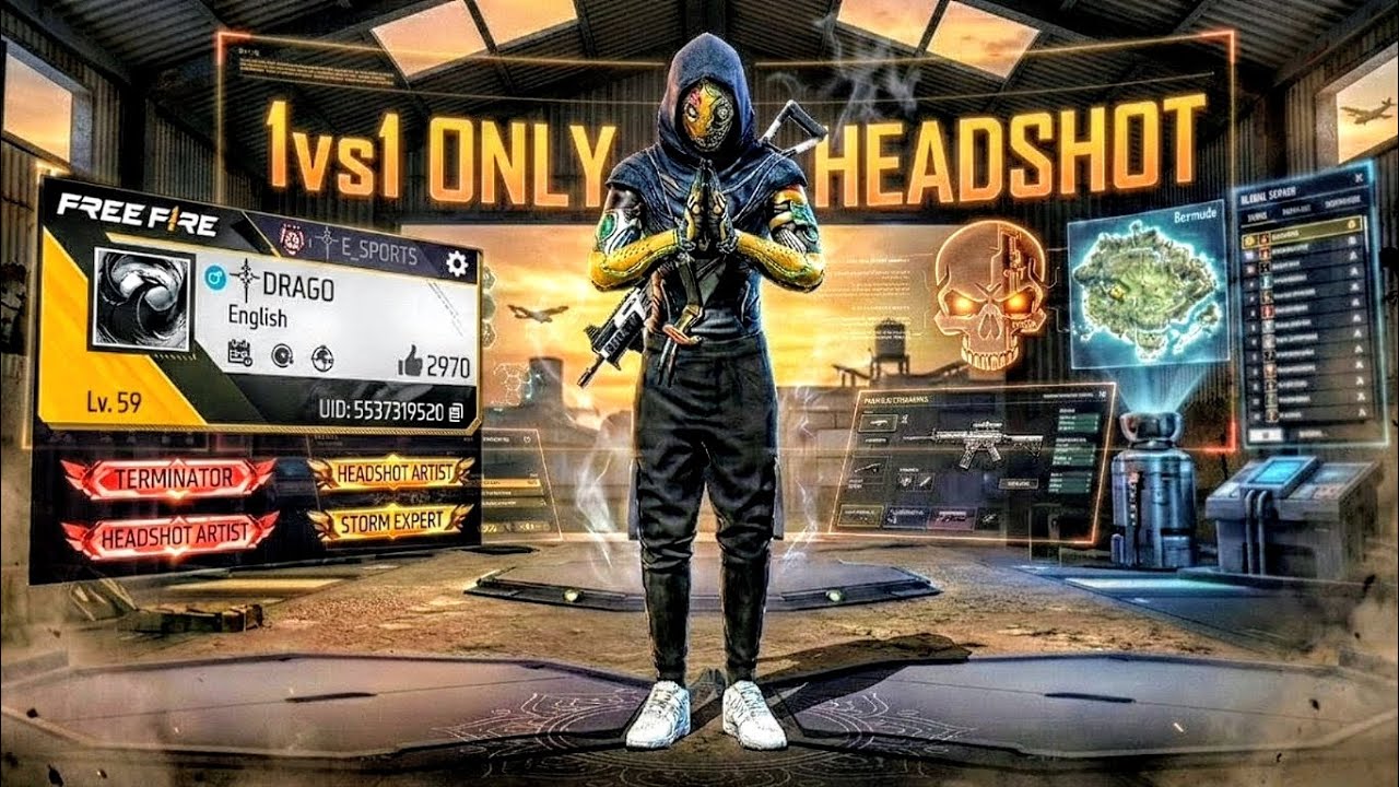 DRAGO IS BACK! 🔥 1vs1 Headshot Challenge | Garena Free Fire