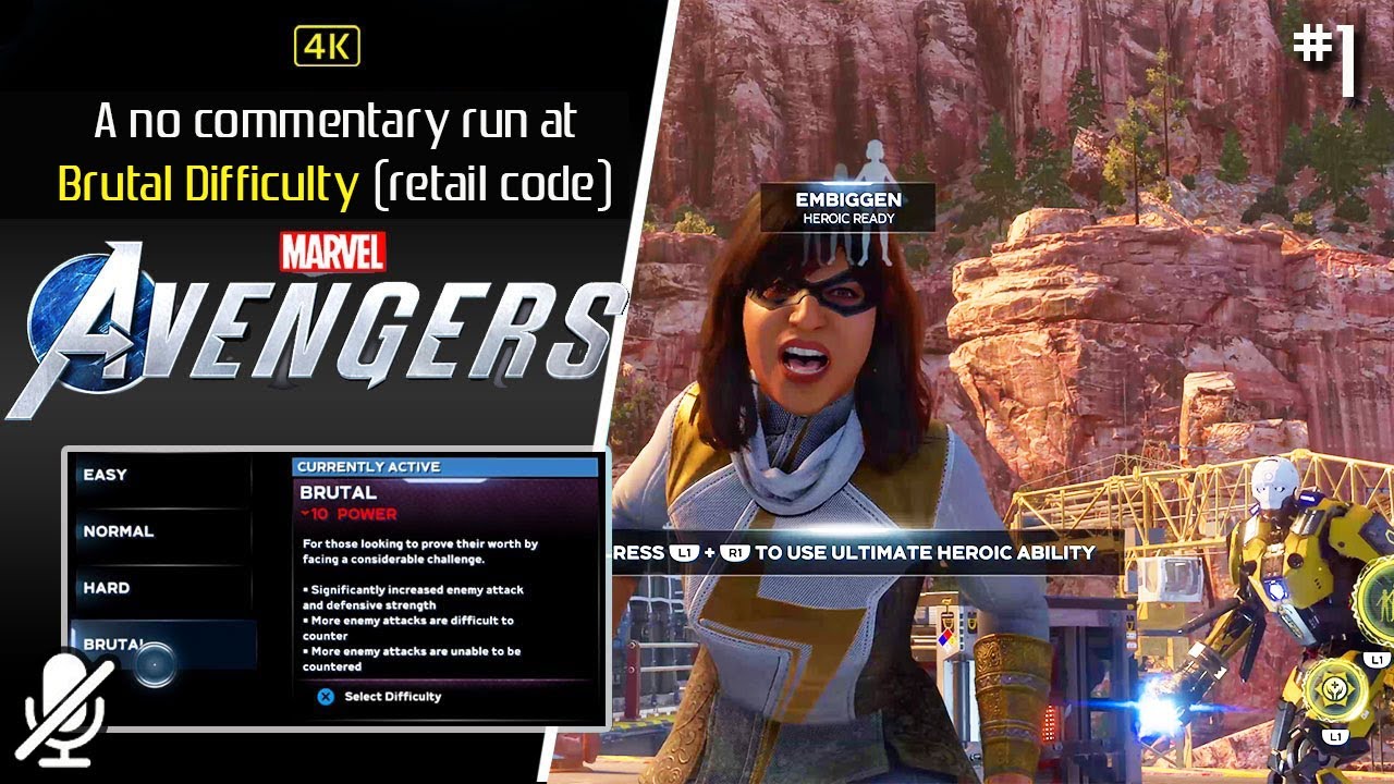 Marvel's Avengers [4K] Brutal Difficulty Playthrough #1 [No commentary]