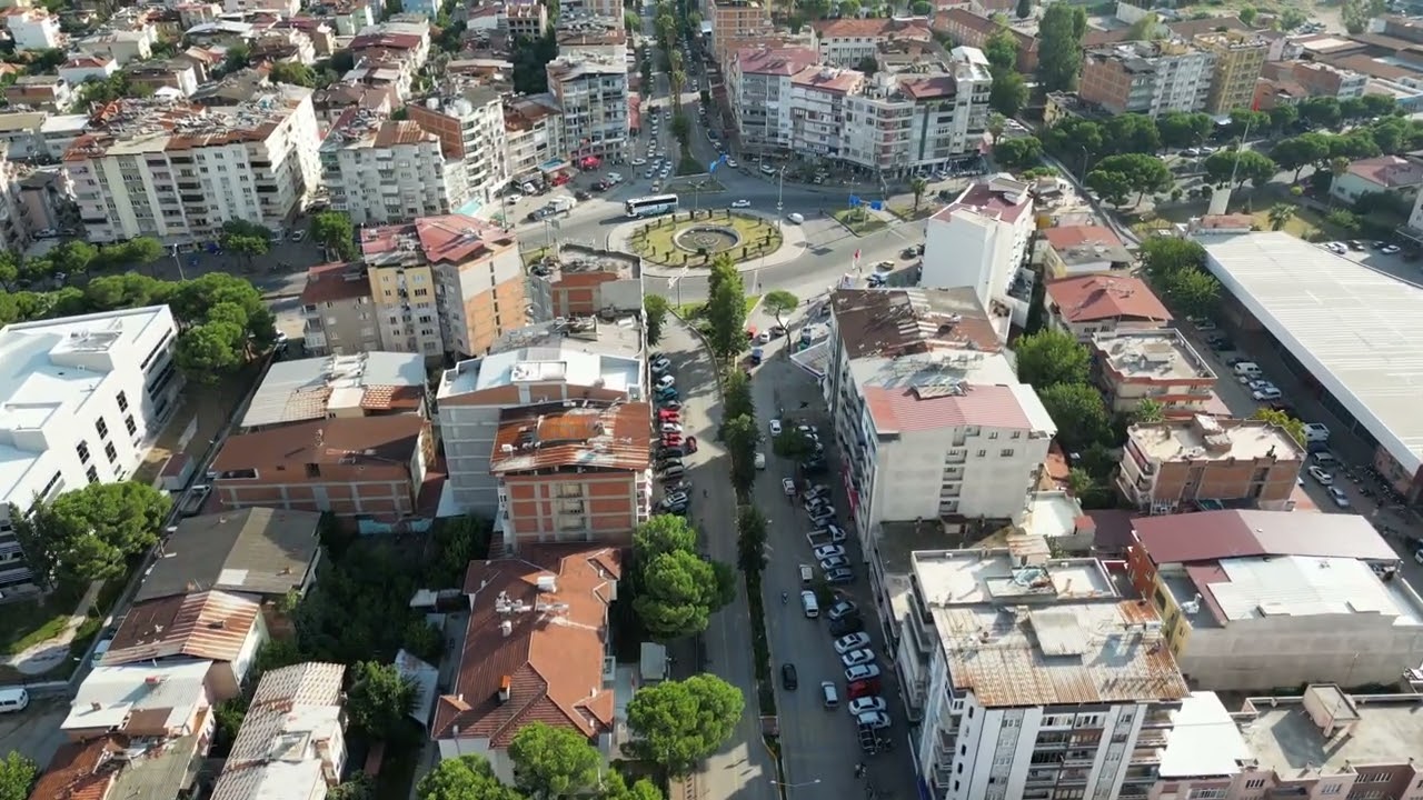 Aydın'ın Nazilli İlçesinin Drone uçuşuyla genel görünümü