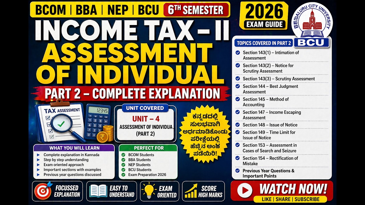 Assessment of individual part 2 6th sem income tax 2 l BCom BBA NEP bcu l rj angry bird