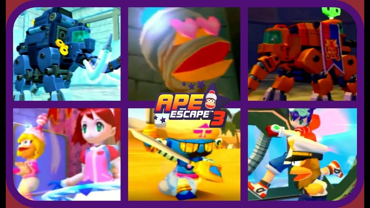 Ape Escape 3-All Enemy Data, Concept Art and Photos