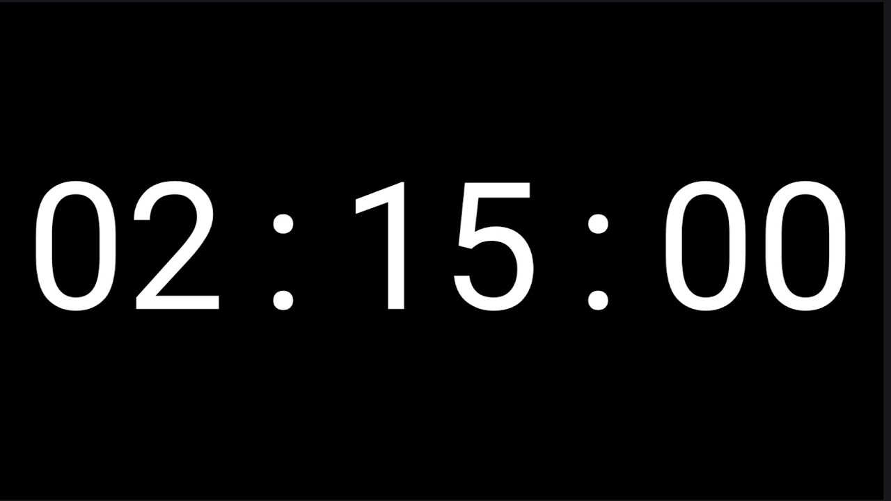 2 Hour 15 Minutes Countup Timer For Study 