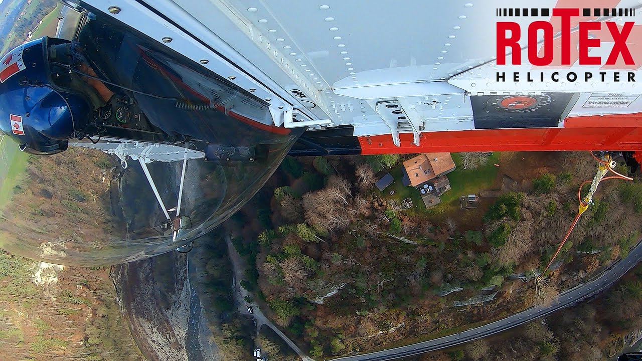 Rotex Helicopter AG | Spezialholzerei - Schonender Eingriff entlang eines Verkehrsträgers