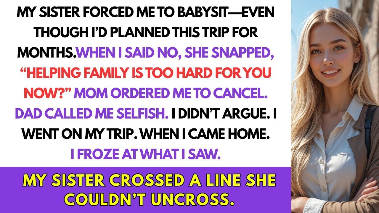 My Sister Knew I’d Planned a Trip—Still Forced Me to Babysit. I Refused—and