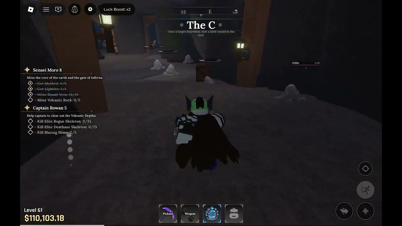 Getting the arcade pickaxe