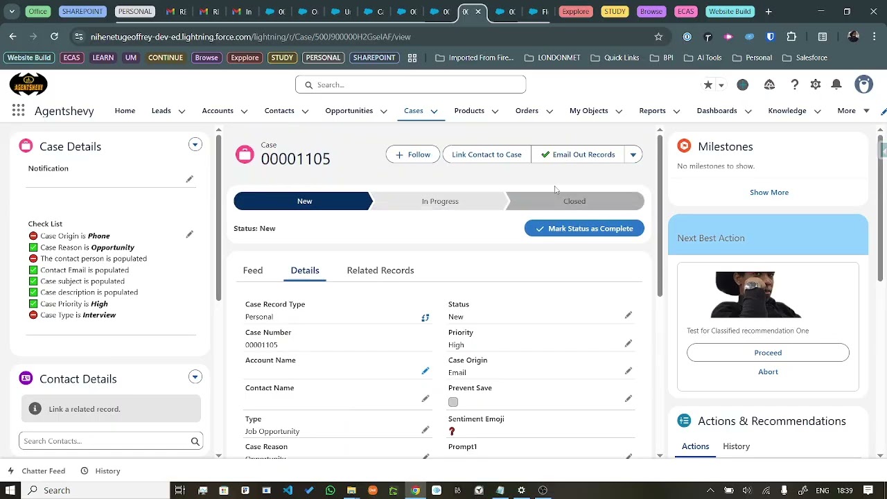 Quick solution to Email-to-Case Contact linkage