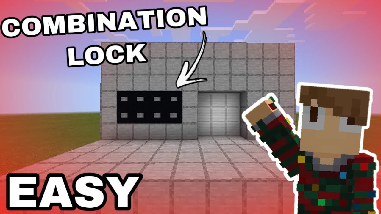 ПРОСТОЙ КНОПОЧНЫЙ КОМБИНИРОВАННЫЙ ЗАМОК В MineCraft Bedrock 1.16 (PS4, PS5, Xbox, Windows 10, MCP...