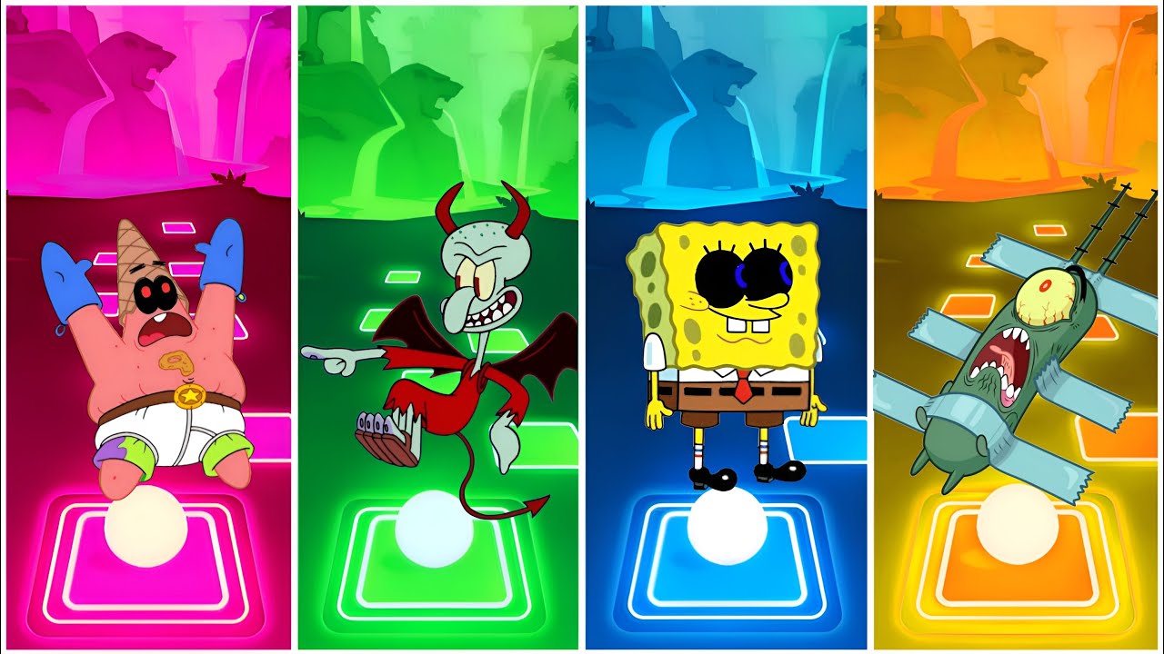 PATRICK EXE VS SQUIDWARD EXE VS SPONGEBOB EXE VS PLANKTON | TILES HOP