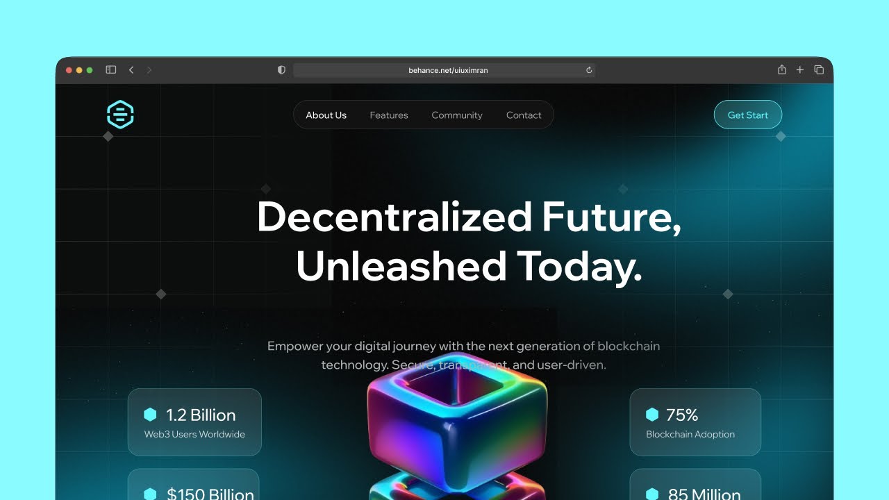 Web3 landing page design | UI/UX Design and Development with NexUX Lab