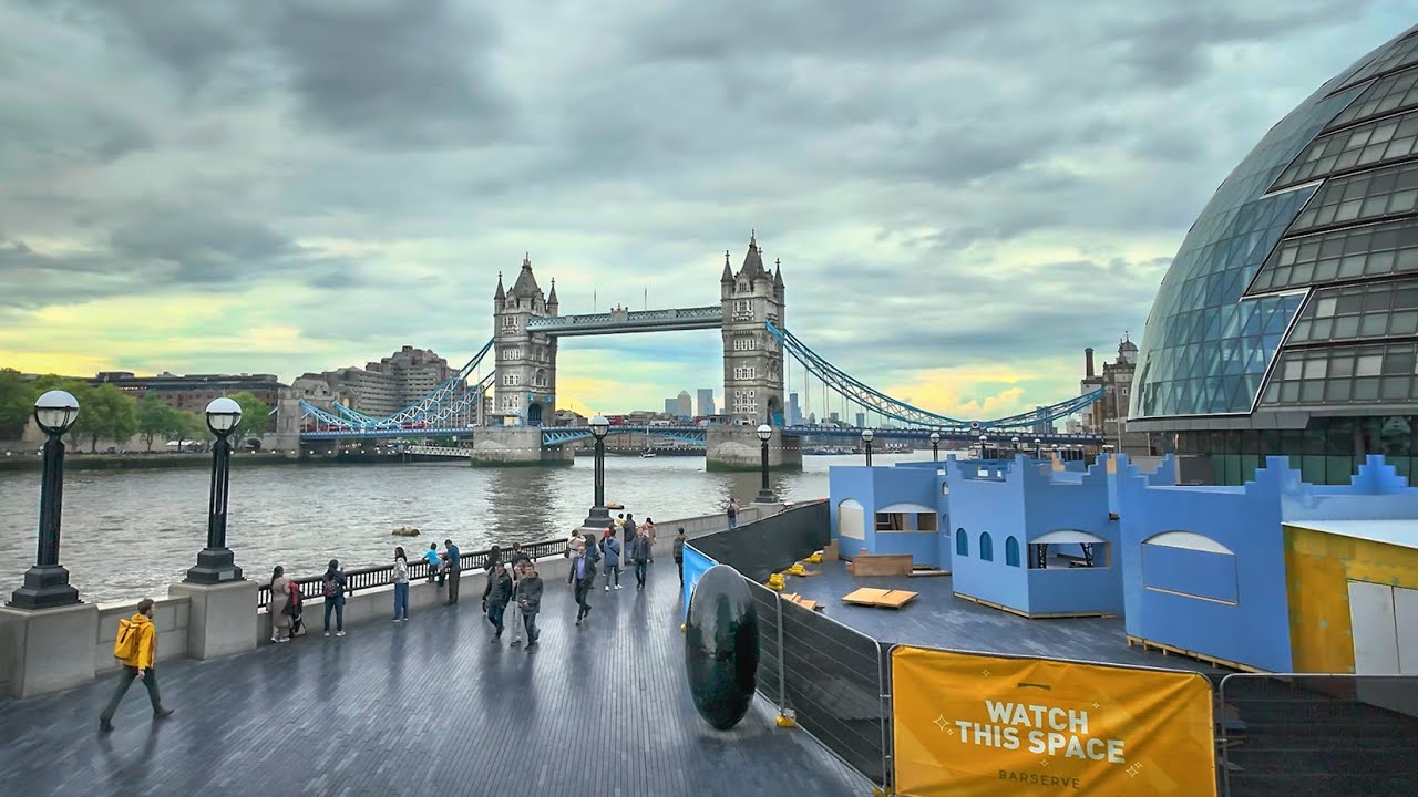 London Walk 🇬🇧 Waterloo Station to London Bridge Station · 4K HDR