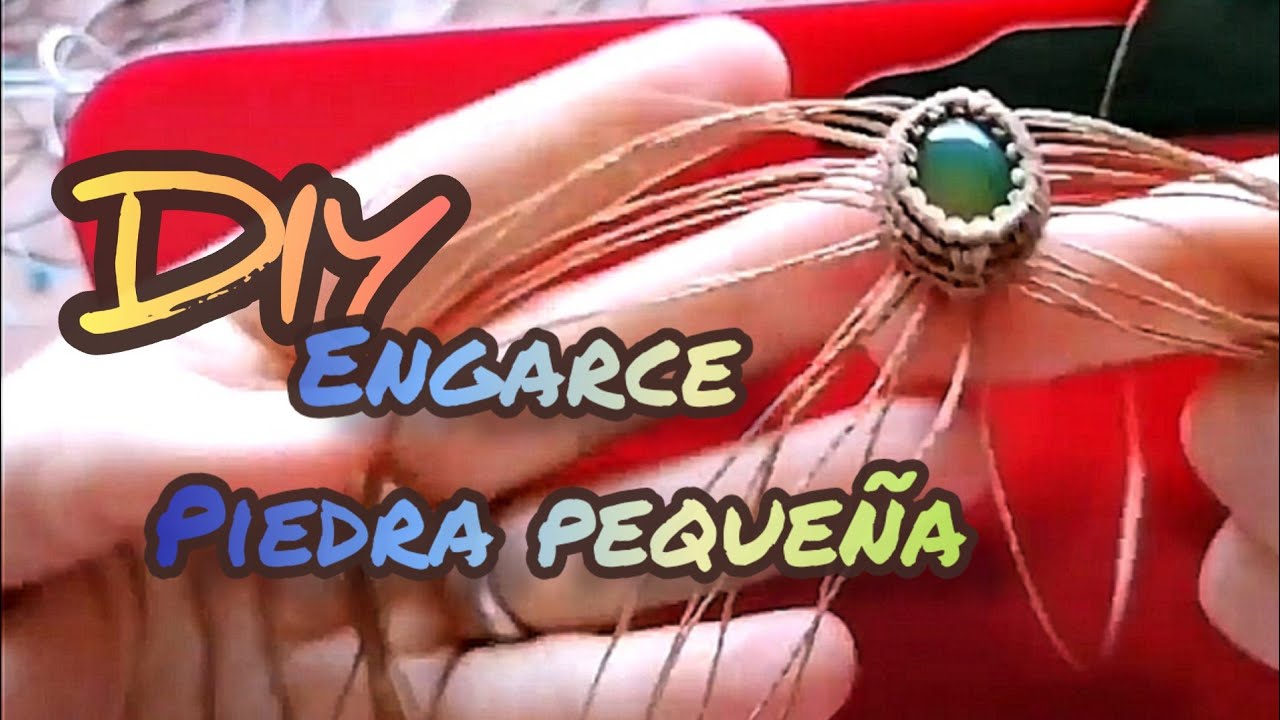 Como engarzar piedra pequeña| Tutorial macrame