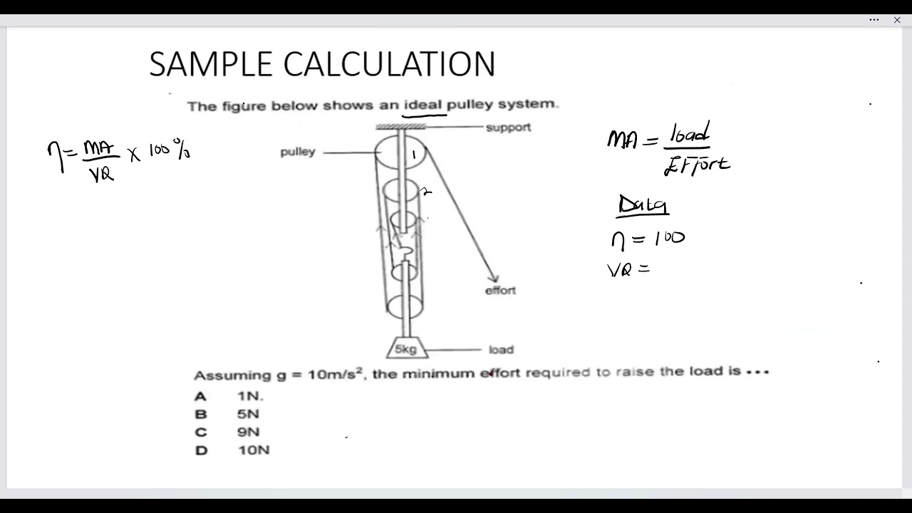 PULLEY SYSTEM PHYSICS 