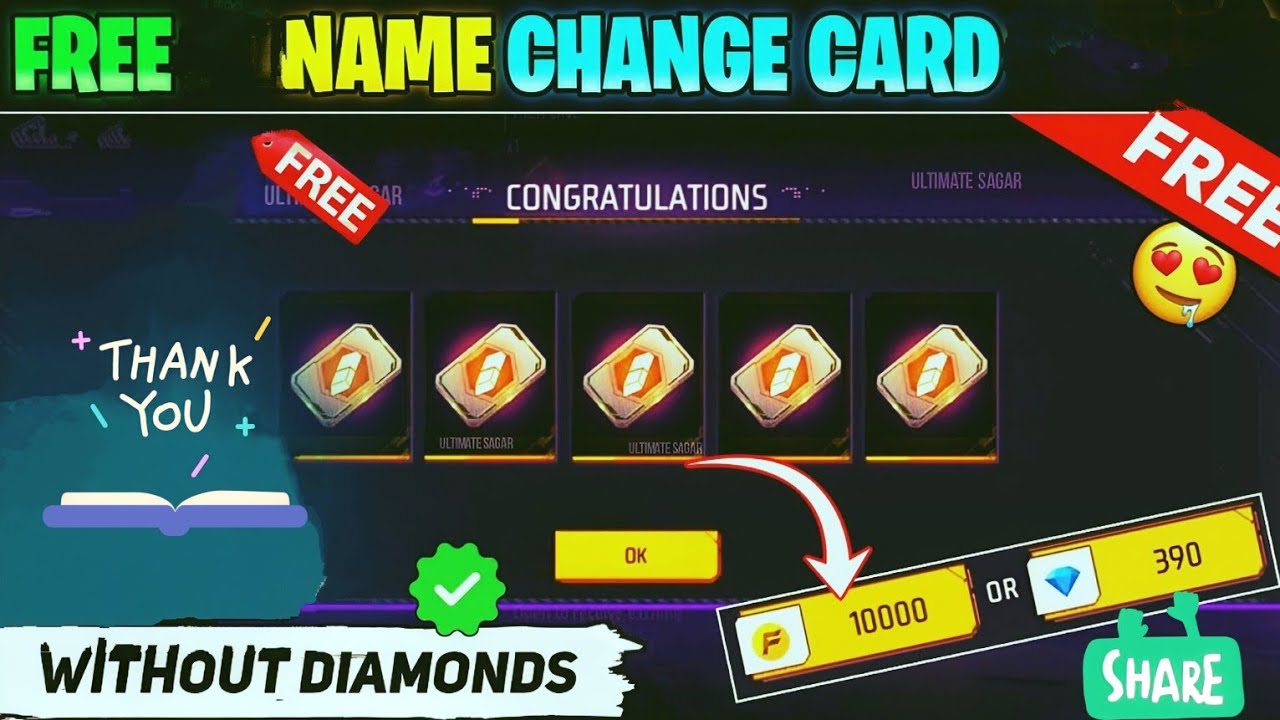 how to change free fire name without diamond